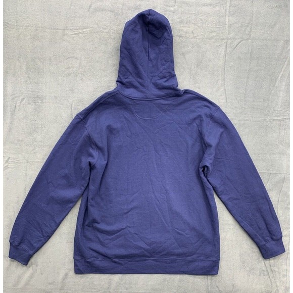 The Nope Face Hoodie Mens Size XL Blue Pockets Athleisure Whimsical Funny - Picture 8 of 16